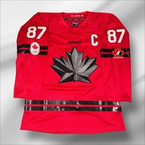 SIDNEY CROSBY TEAM CANADA 2026 OLYMPICS RED JERSEY SIZE LARGE NICE!
